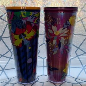 Floral Insulated Tumblers - Multicolor